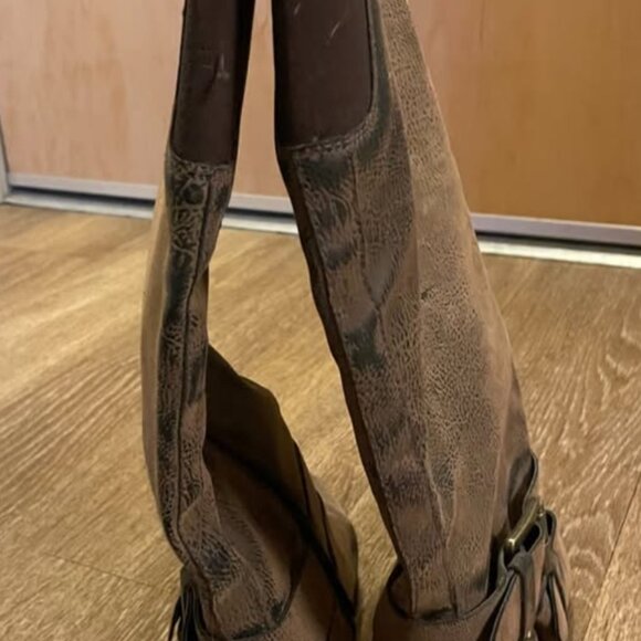 Maurice's Double-Buckle, Tall, Brown Riding Boots, Women's Size 6 - Picture 6 of 7